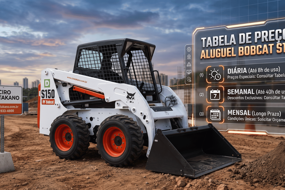 Aluguel de Bobcat Preço | Mini Carregadeira e Mini Escavadeira