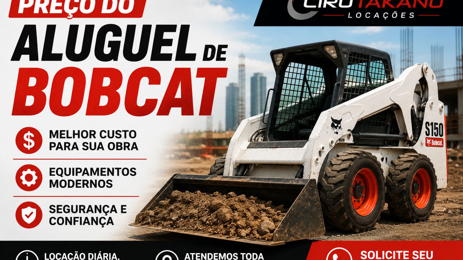 Preço do Aluguel de Bobcat | O Que Influencia o Valor?
